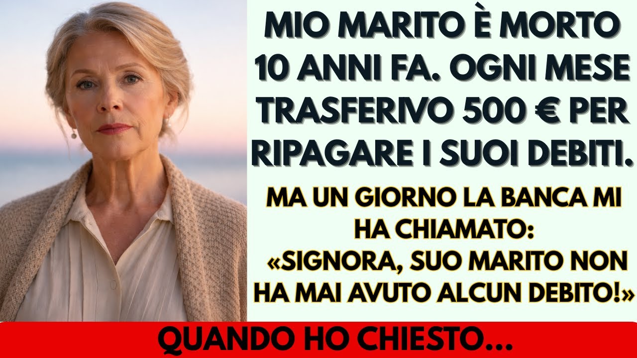 Mio marito è morto 10 anni fa. Ogni mese trasferivo 500 € per ripagare i suoi debiti. Ma un giorno…