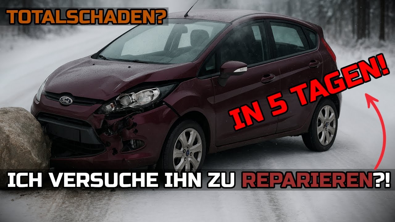 Kann ich DIESEN Ford Fiesta Unfallwagen in 5 Tagen reparieren? #car #tutorial #diy #crash