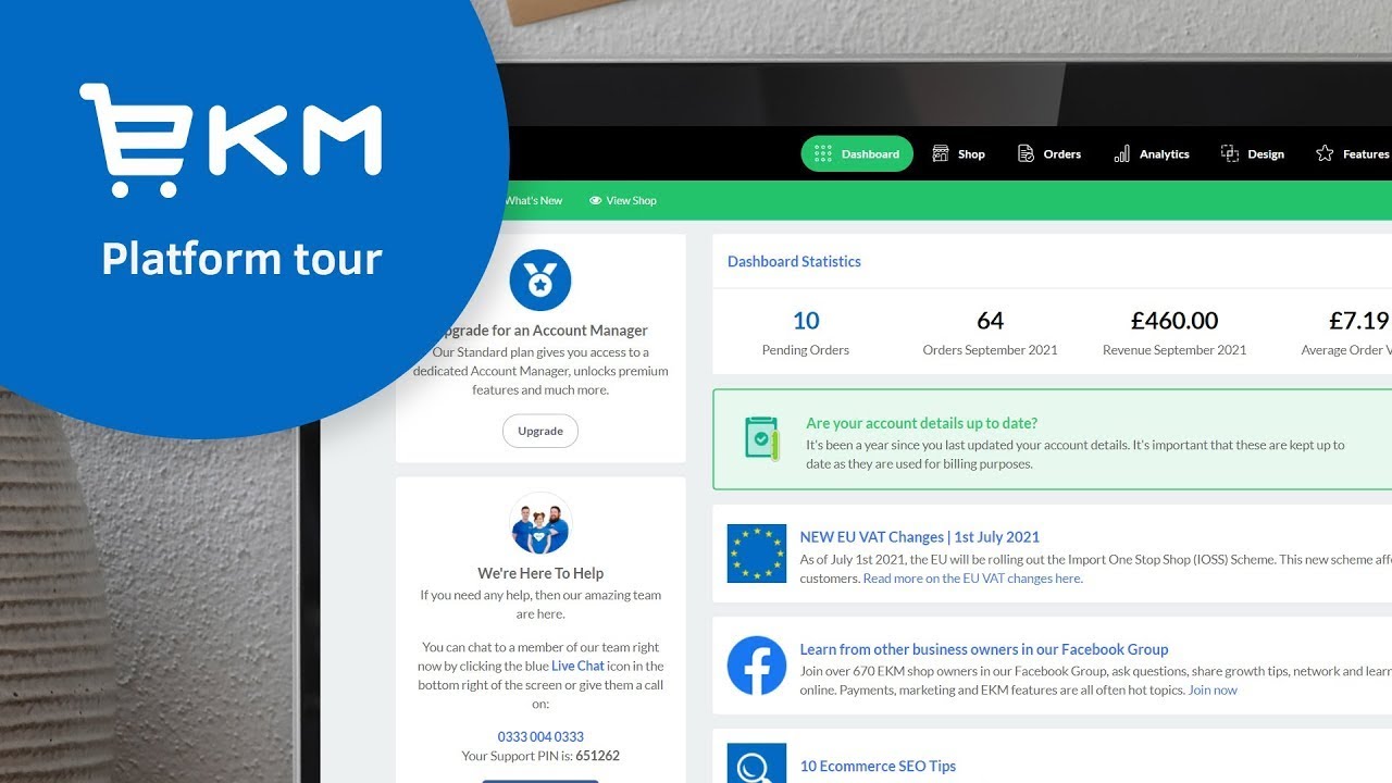 EKM | Take a quick tour of the platform