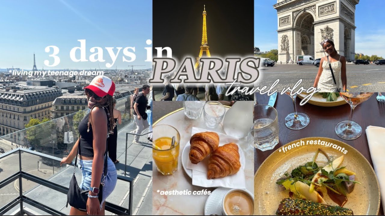 3 DAYS IN PARIS🌸| eiffel tower, aesthetic cafes, shopping, paris night life| South African Youtuber