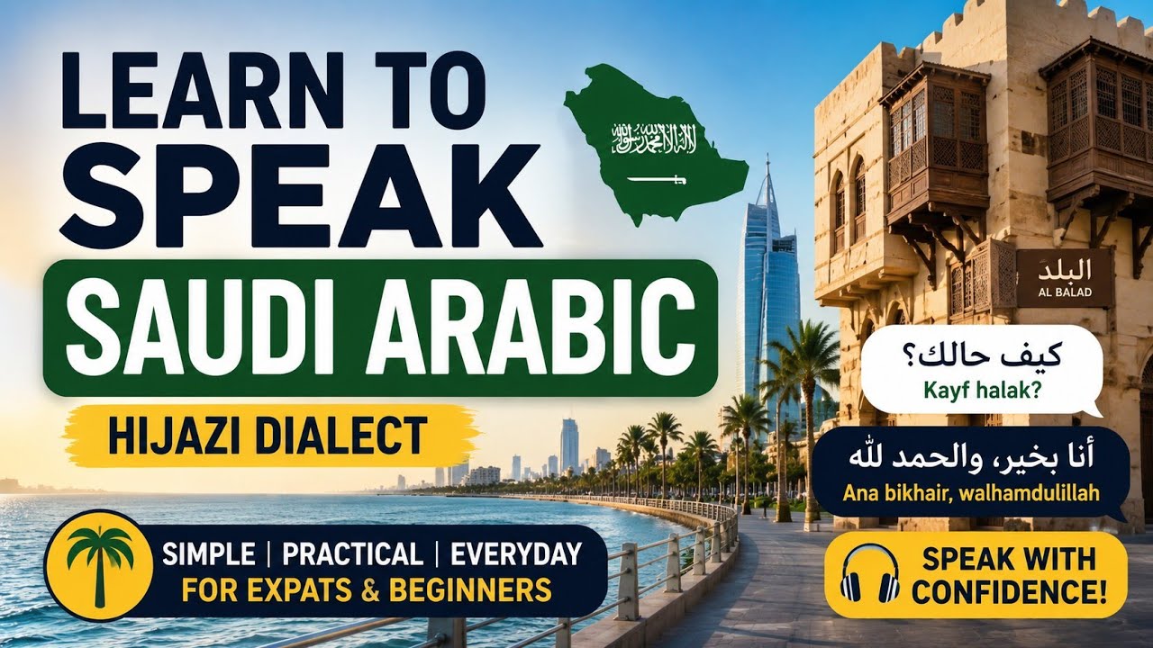 Learn Arabic Saudi Hijazi Language  اتعلّم اللهجة السعودية الحجازية