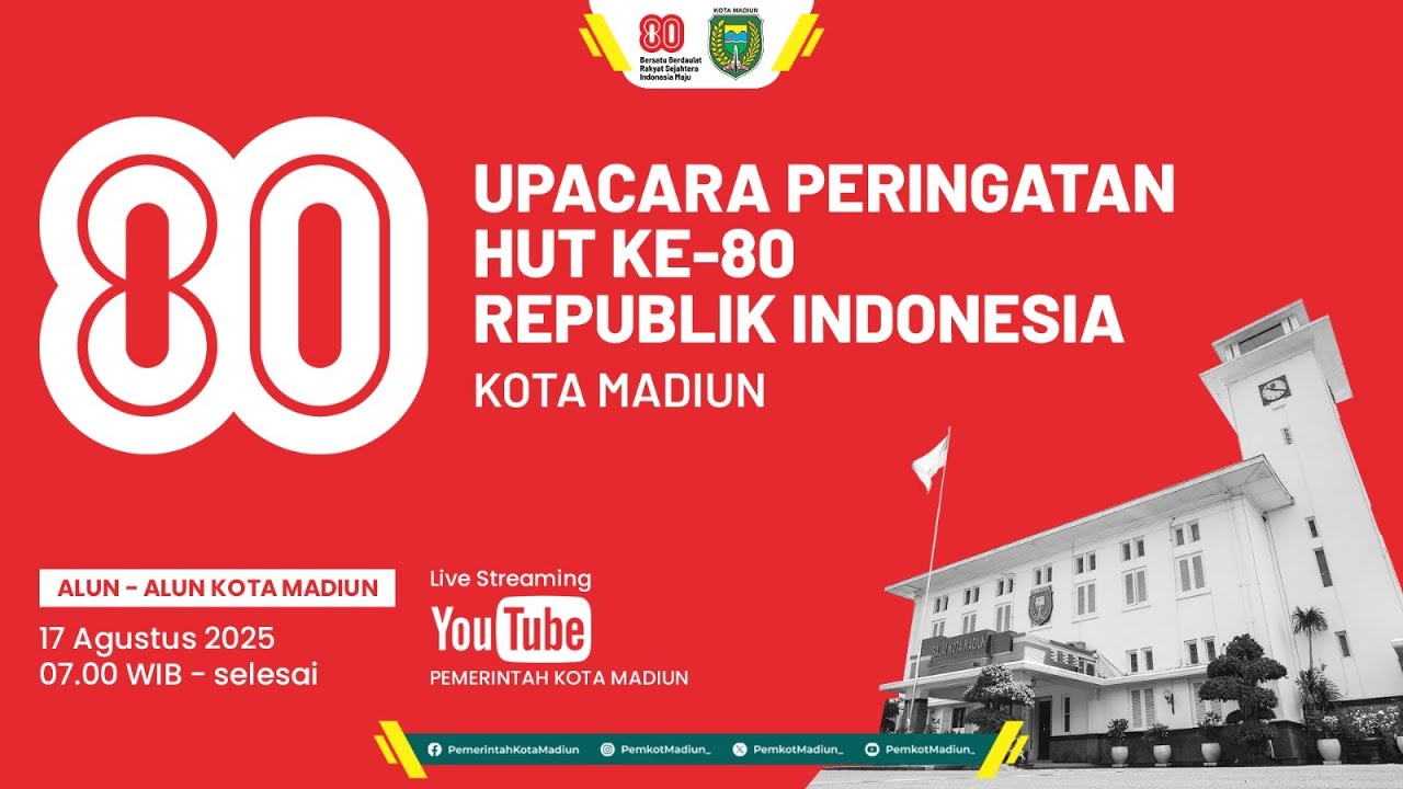 LIVE | UPACARA PERINGATAN HUT KE-80 REPUBLIK INDONESIA