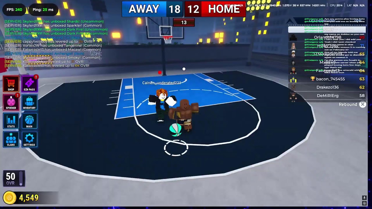 🔴LIVE : Cooking Kids On The Roblox Basketball Game
