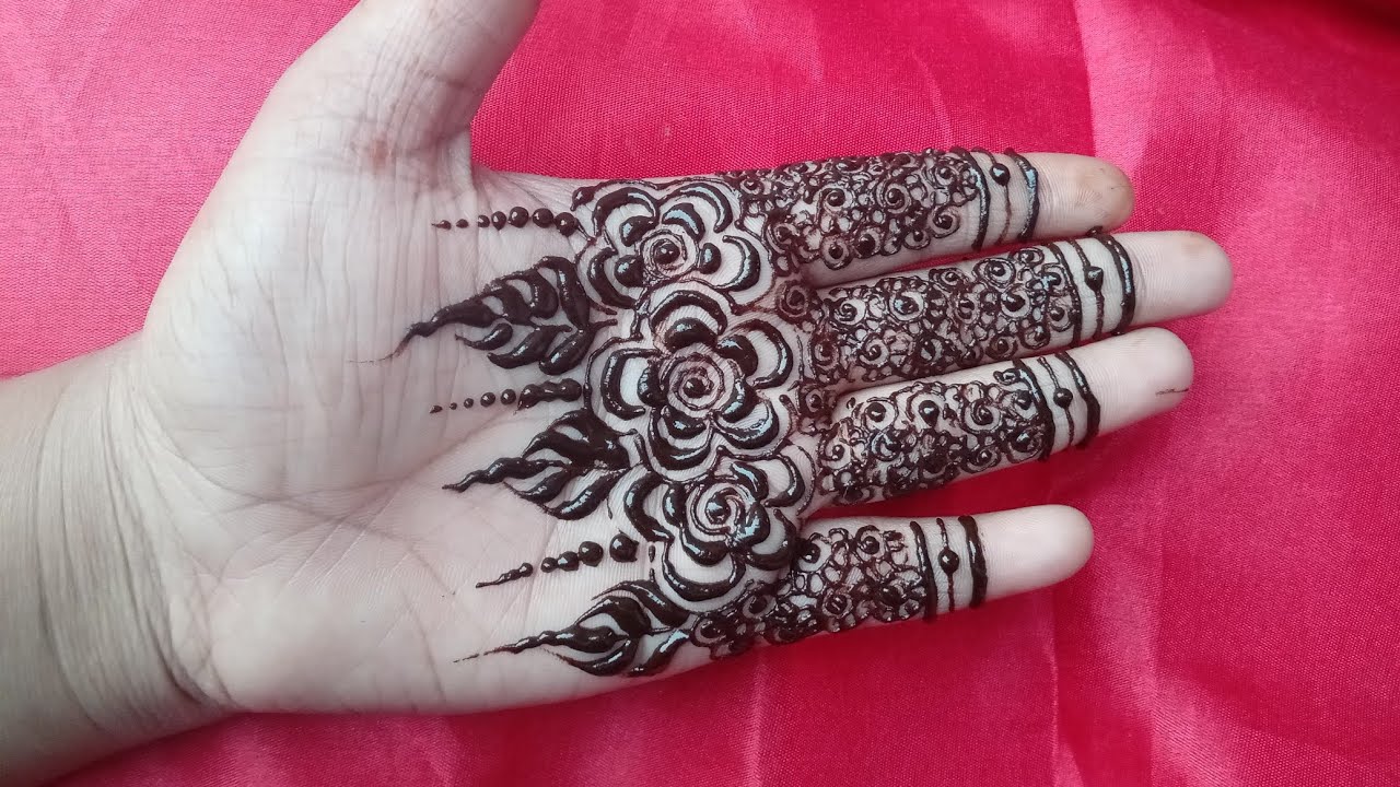 Simple mehndi design front hand long videos || #mehndidesign #simplemehndidesign #trendinvideos 