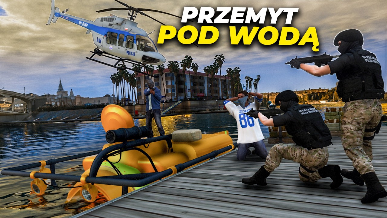 Polska Policja - PRZEMYT ŁODZIĄ PODWODNĄ😲 | STRAŻ GRANICZNA