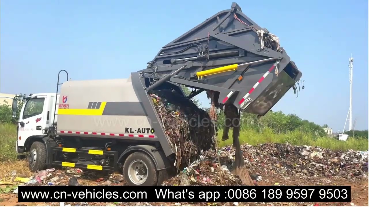 Compactor garbage truck test video