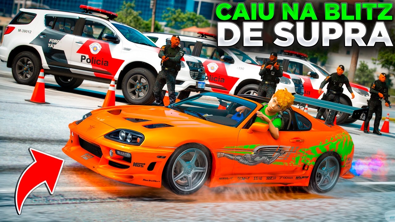 CRIANÇA DE MINI SUPRA ROUBADO TENTA PASSAR NA BLITZ! FOI LOUCURA😱🚔 (GTA 5)