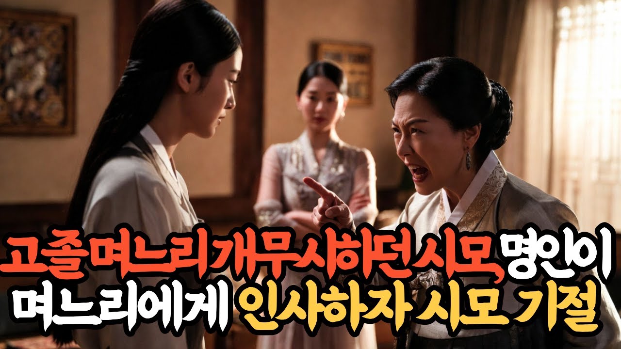 고졸 며느리 개무시하던 시모,명인이 며느리에게 인사하자 시모 기절 #드라마