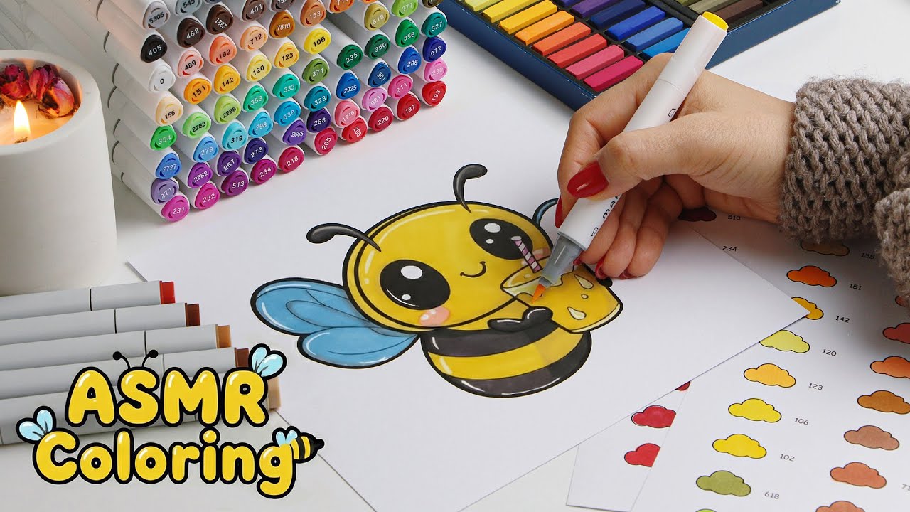 Satisfying Sweet Little Bee Coloring ASMR 🐝