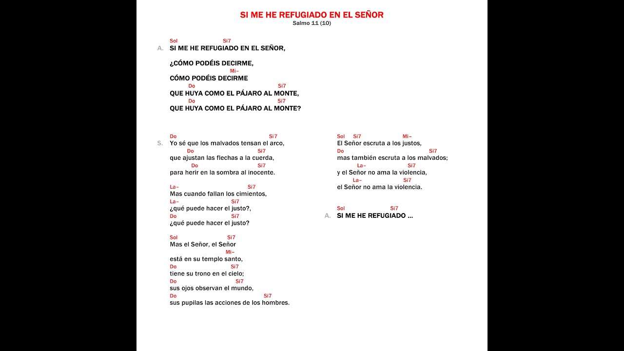 Si me he refugiado en el señor
