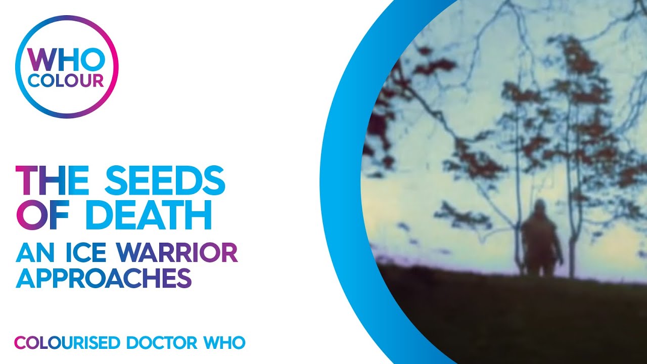 Doctor Who The Seeds of Death An Ice Warrior Approaches Colourisation
