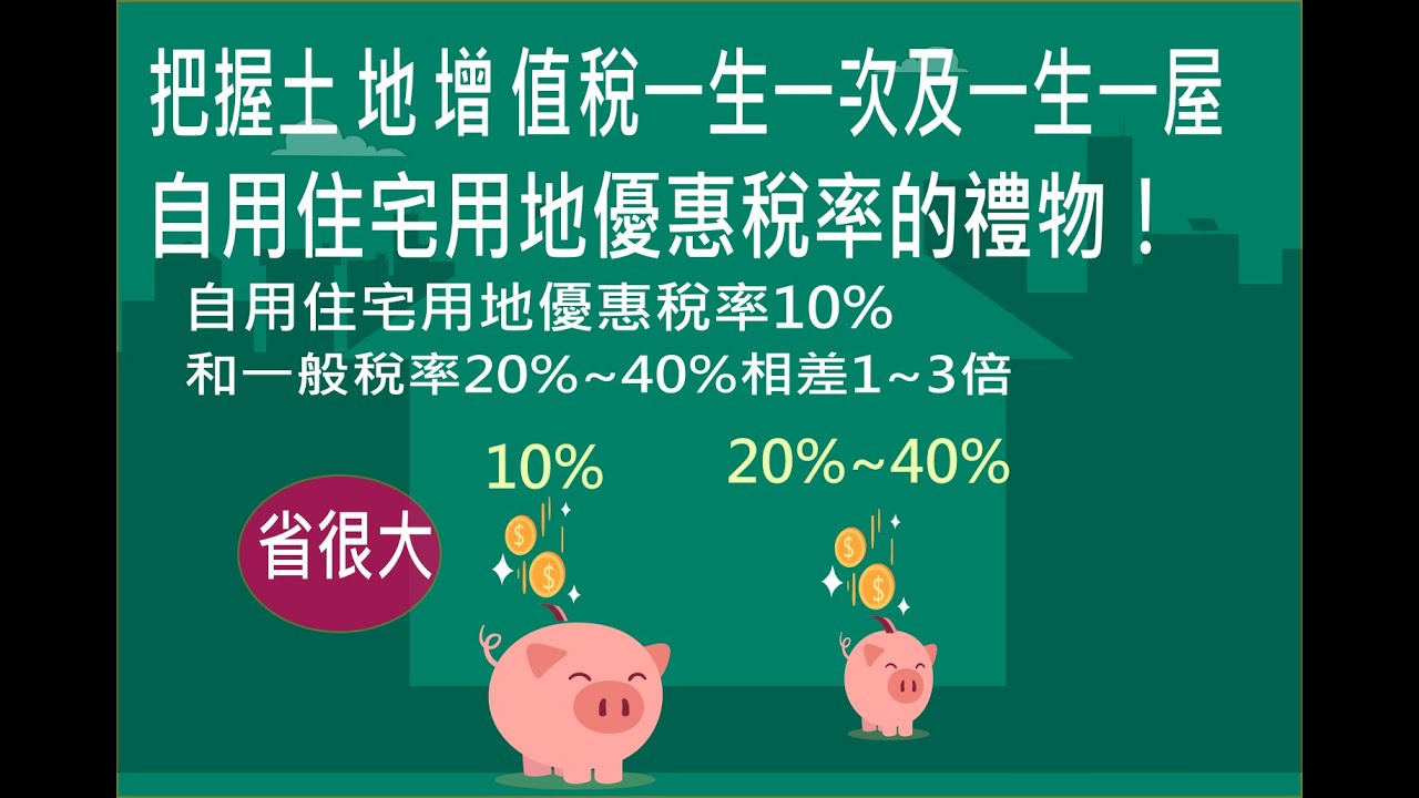 《主播會客室》 土地增值稅~出售土地把握一生一次、一生一屋自用住宅用地優惠稅率10%
