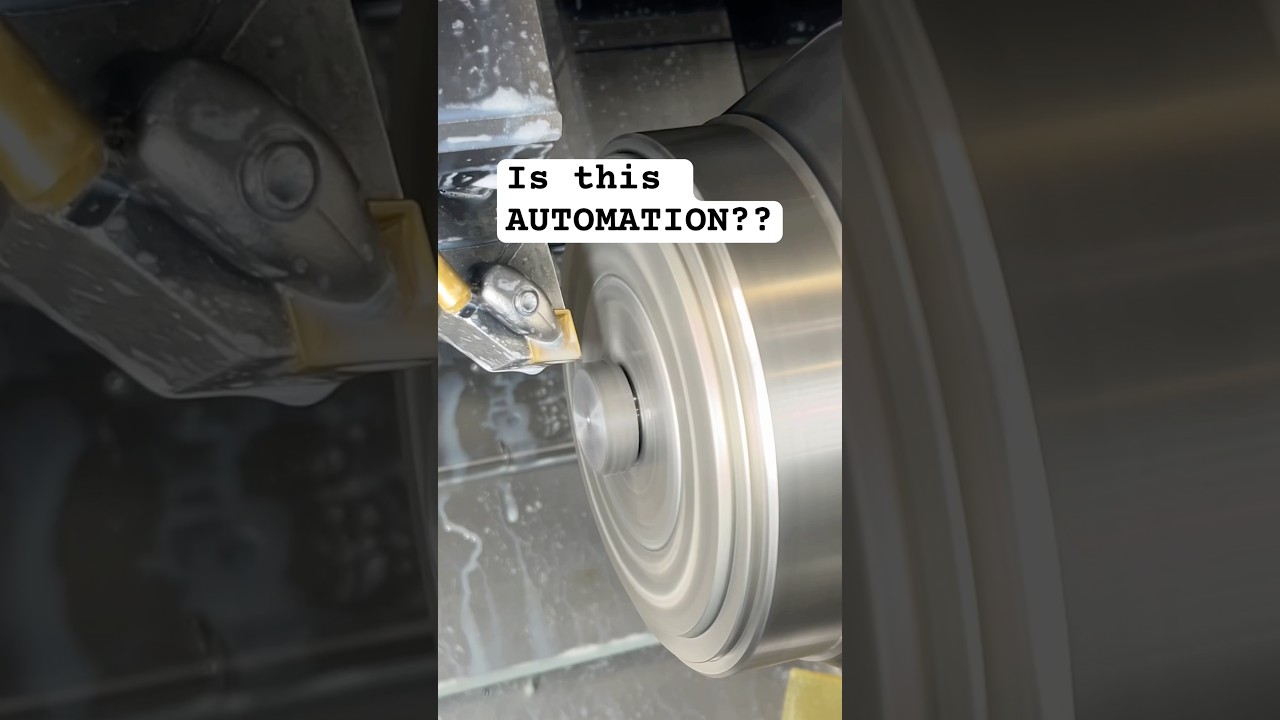 ⚙️CNC Lathe = Automation ✅ #cnc #cncmill #cnclathe #machinist #tools #cncmachine #work #cnctools