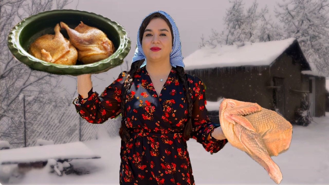 Village Life in Winter | Cooking Butter Chicken, Rice & Yogurt in a Cozy Village Kitchen