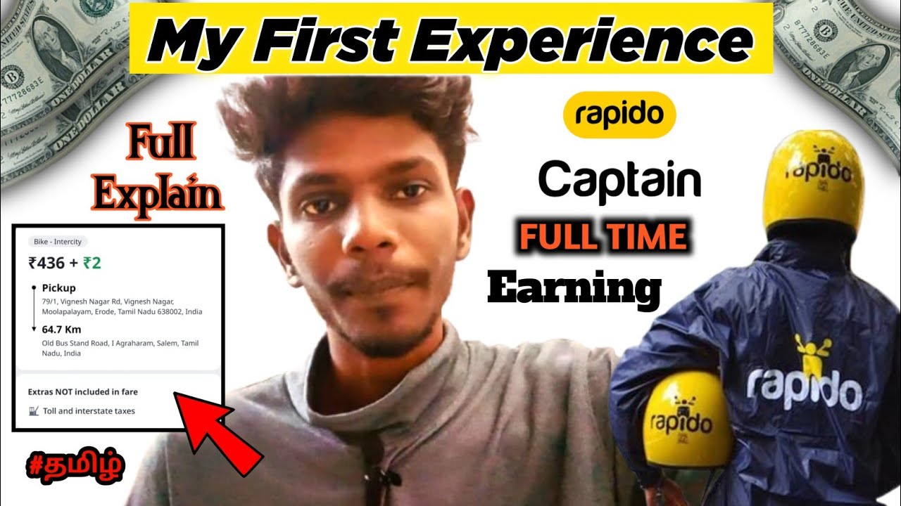 🤑RAPIDO bike taxi- my first experience || how much earn???💰 live proof😮