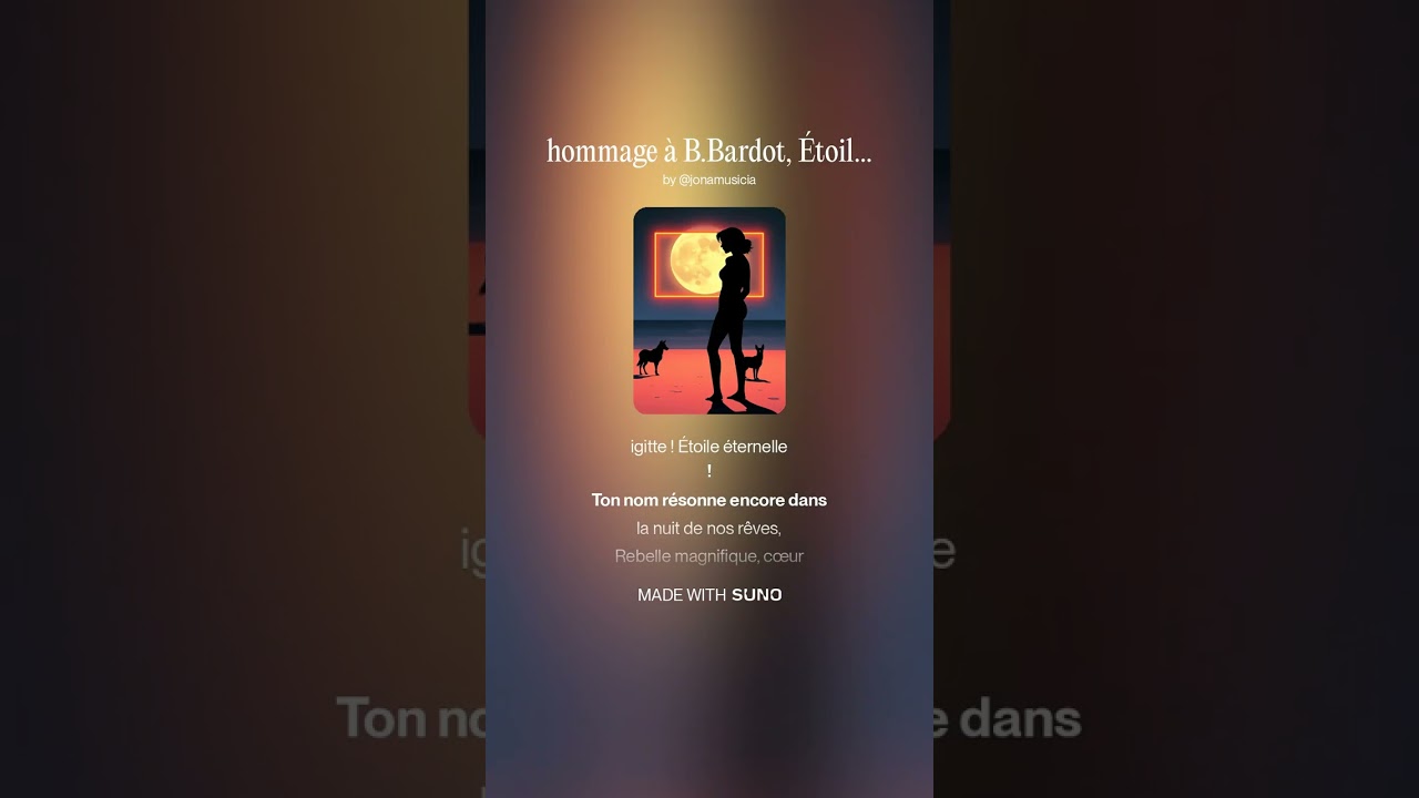 hommage à B Bardot, Étoile Éternelle