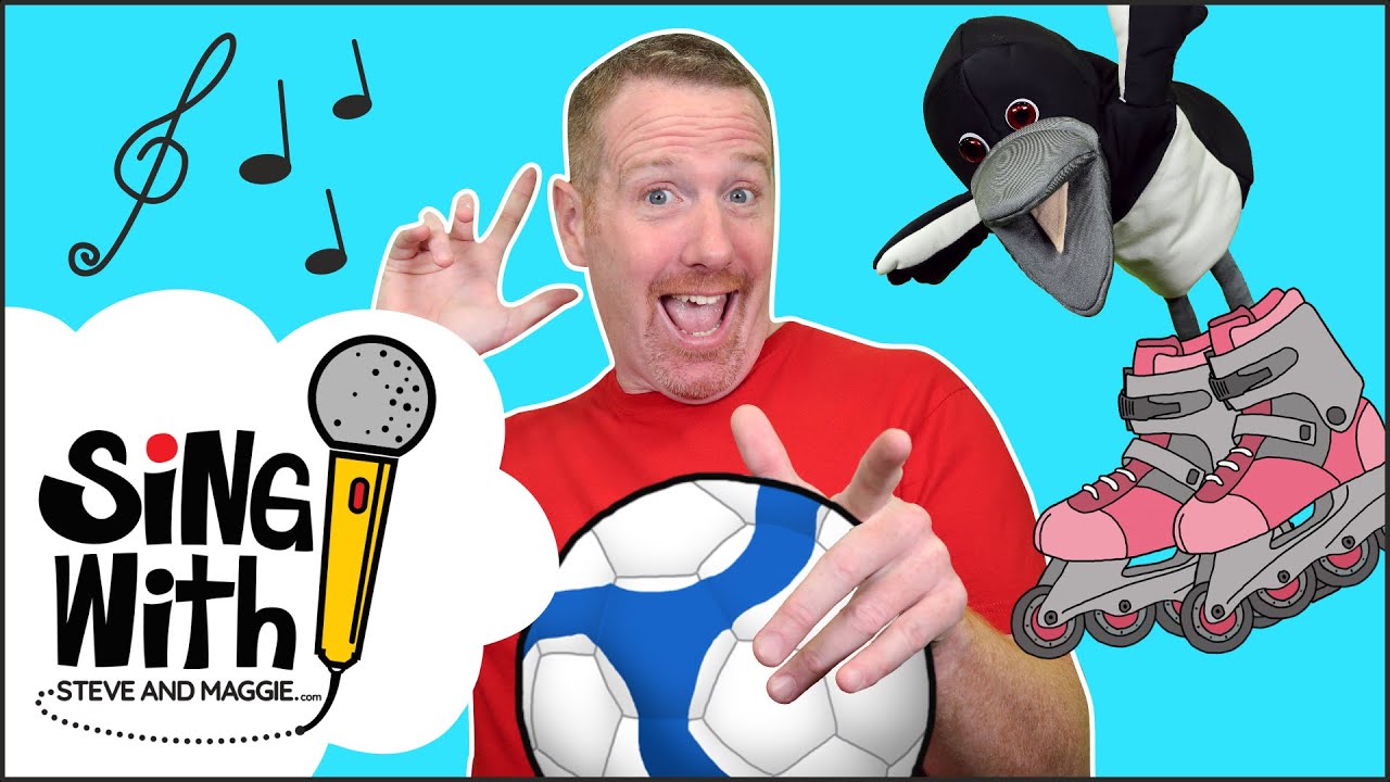 Play Football on Playground  | Songs for kids | Sing with Steve and Maggie