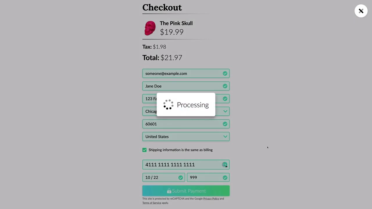 eCommerce Online Shopping Cart Payment Checkout Forms for Website