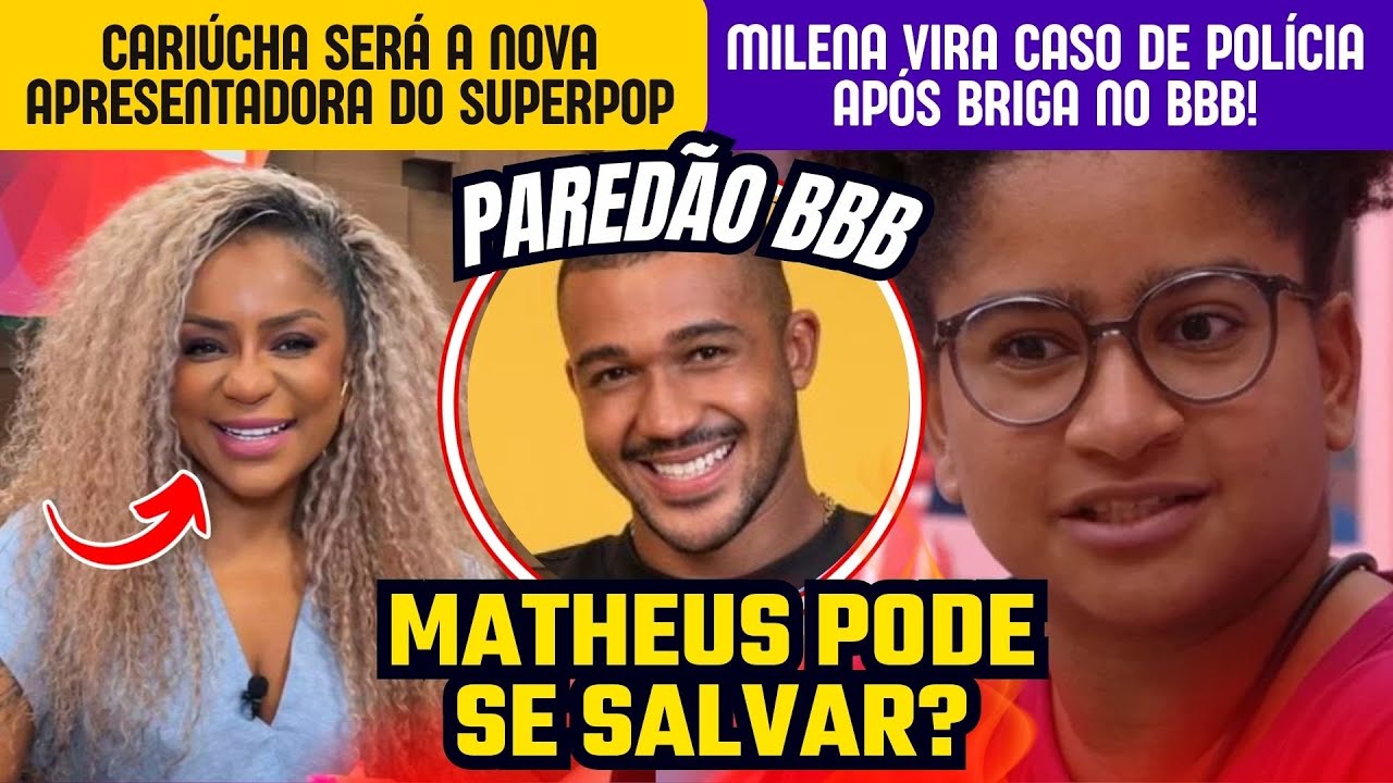 🔴 Cariúcha troca SBT pela RedeTV; Enquetes BBB 26; Milena faz descoberta; TRETA na madrugada