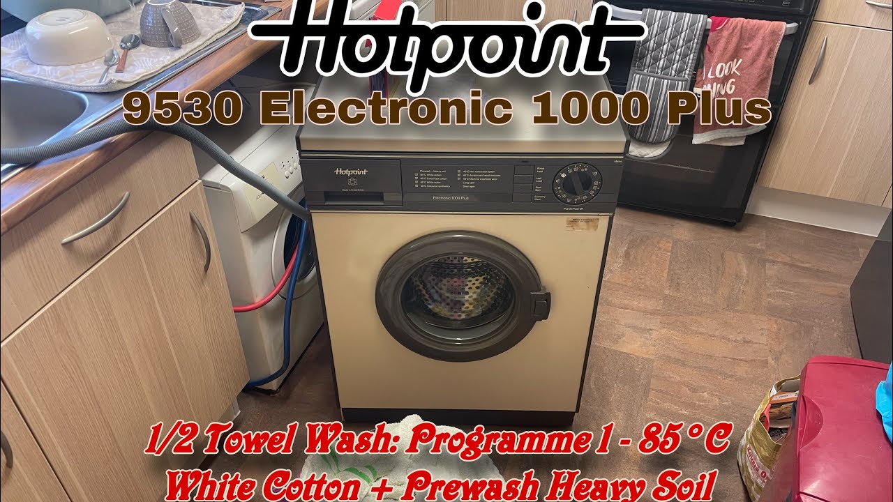 Hotpoint 9530 Electronic 1000 Plus: 1/2 Towel Wash P1 - 85ºC White Cotton + Prewash Heavy Soil