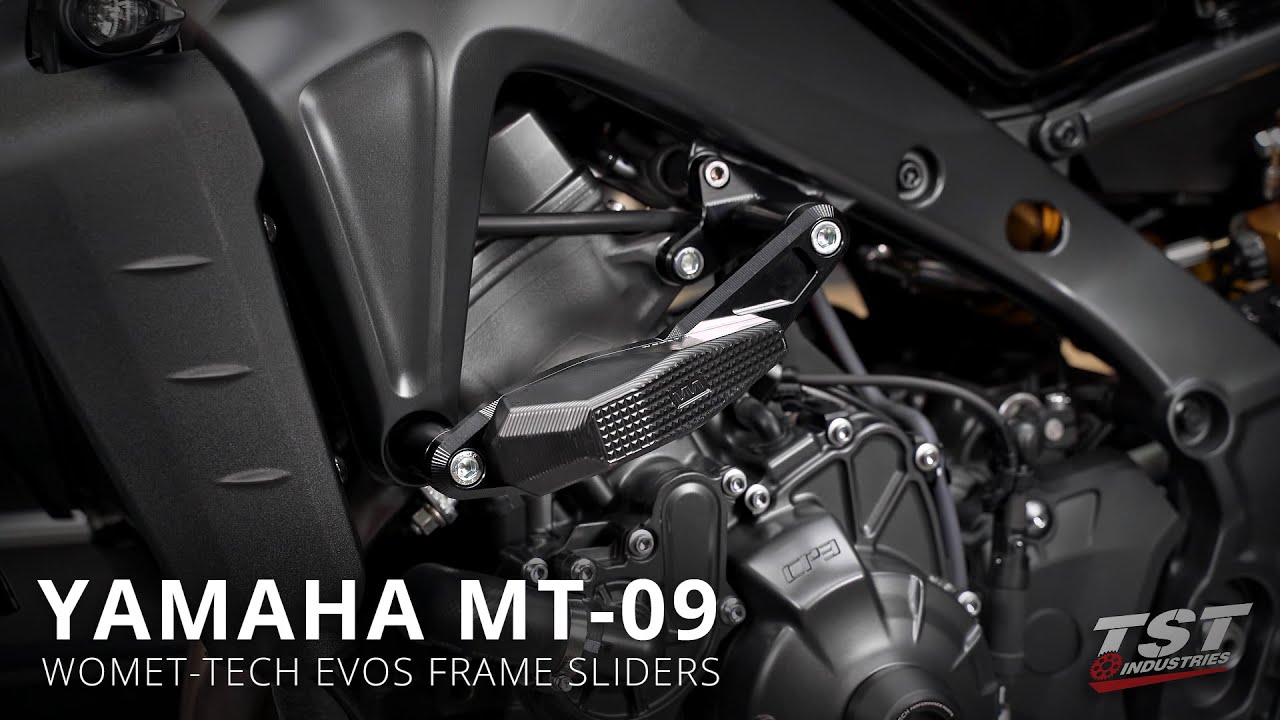 Как установить слайдеры рамы Womet-Tech EVOS на Yamaha MT-09 2021+ года выпуска от TST Industries