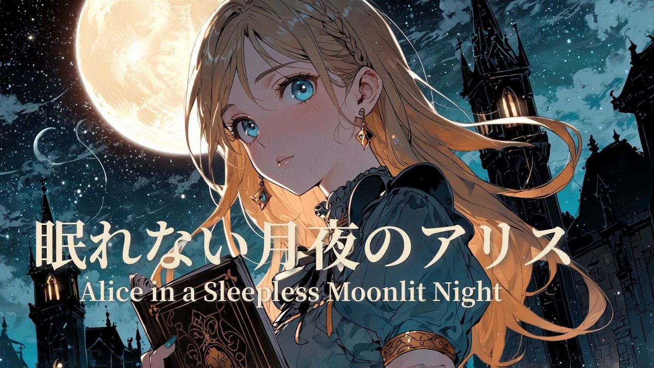 【作業用BGM】眠れない月夜のアリス｜静かな童話ファンタジーピアノ（読書・集中）｜Alice in a Sleepless Moonlit Night