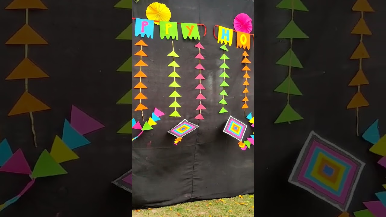Holi decoration ideas 💡#holi #shorts #youtubeshorts