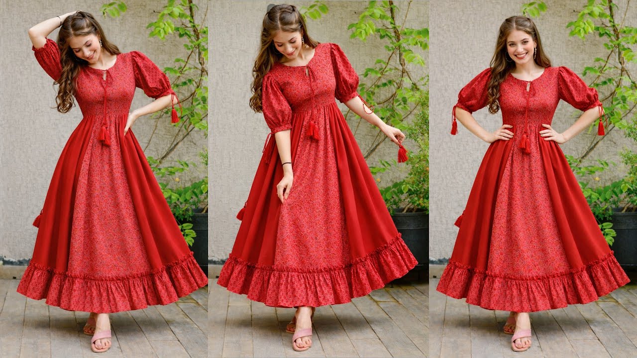 ঈদের সবচেয়ে চাহিদাসম্পন্ন ডিজাইন জামা কাটিং ও সেলাই | Viral Eid Dress Cutting and Stitching Bangla 