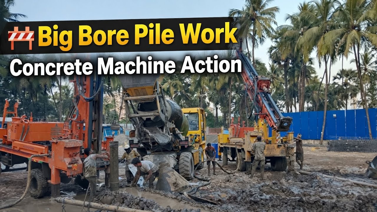 Big Bore Pile Work 🚧 | Concrete Machine Action | Heavy Construction Work #amityadavt2 