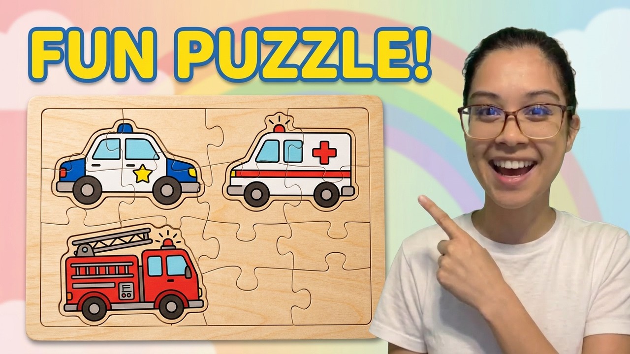 Community Helper Vehicles Puzzle 🚑🚒 | Learn Vehicles & What They Do | Baci&rsquo;s Learning Land