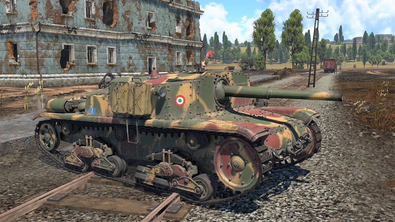 War Thunder: Italy - Semovente 75/34 M42 Gameplay [1440p 60FPS]