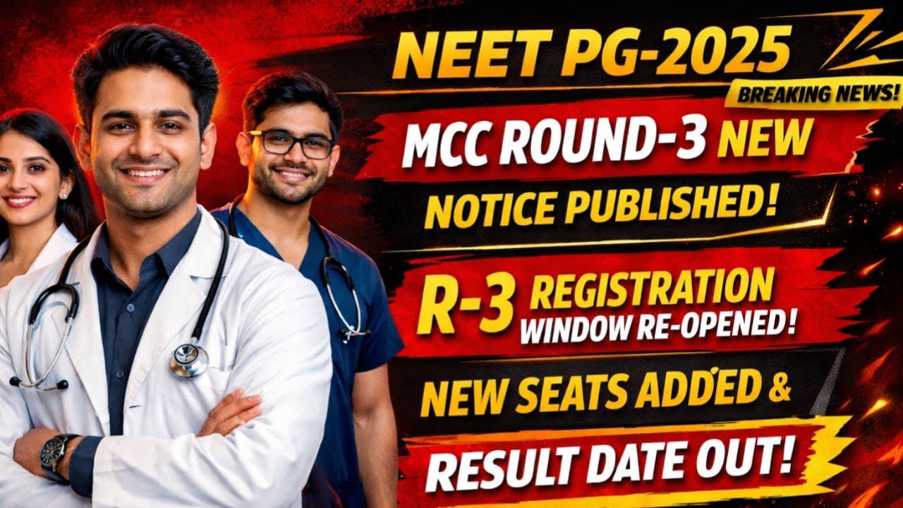 NEET PG-2025|MCC R-3 NEW SCHEDULE OUT!|NEW SEATS ADDED!REGISTRATION OPEN AGAIN!#neetpg#neetpg2025