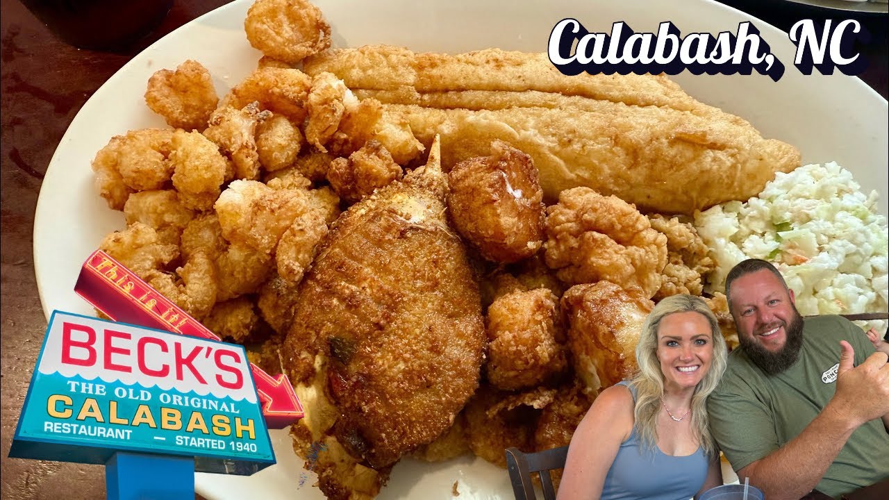 Seafood at Beck’s Restaurant in Calabash, NC + Christmas Store + Sunset Slush in Ocean Isle
