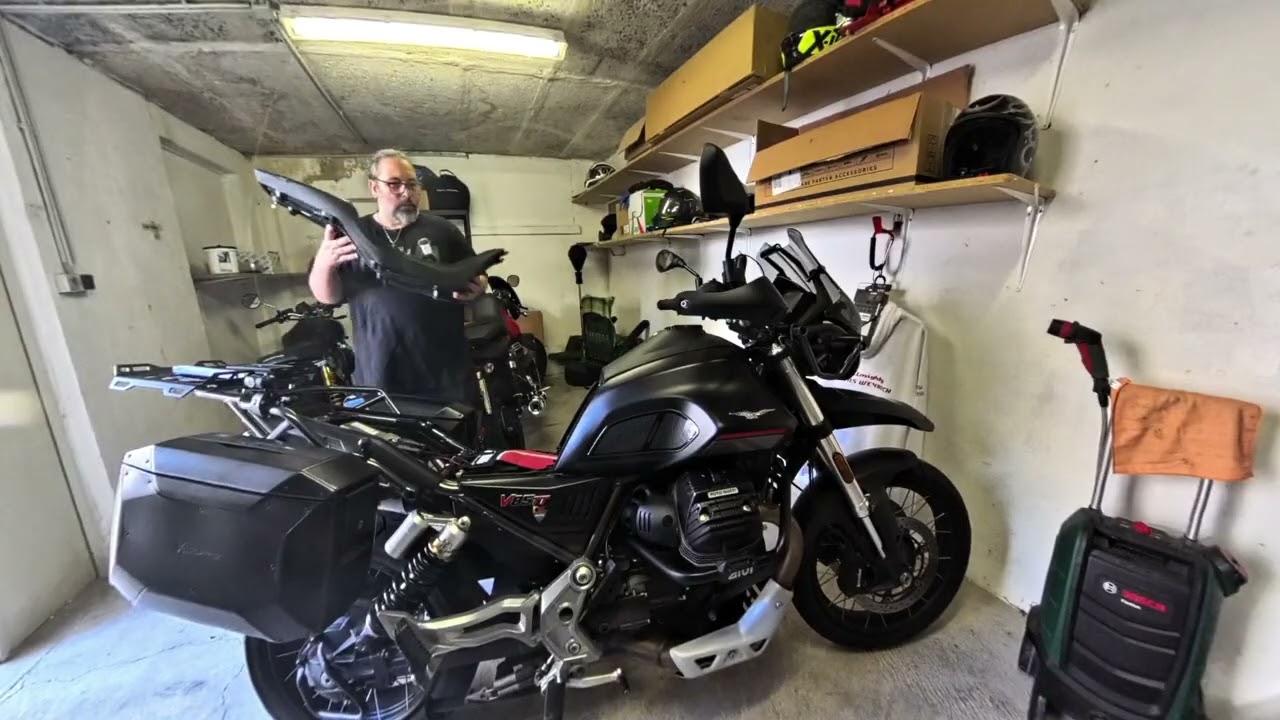 V85TT.  Vergleich normale und niedrige Sitzbank.