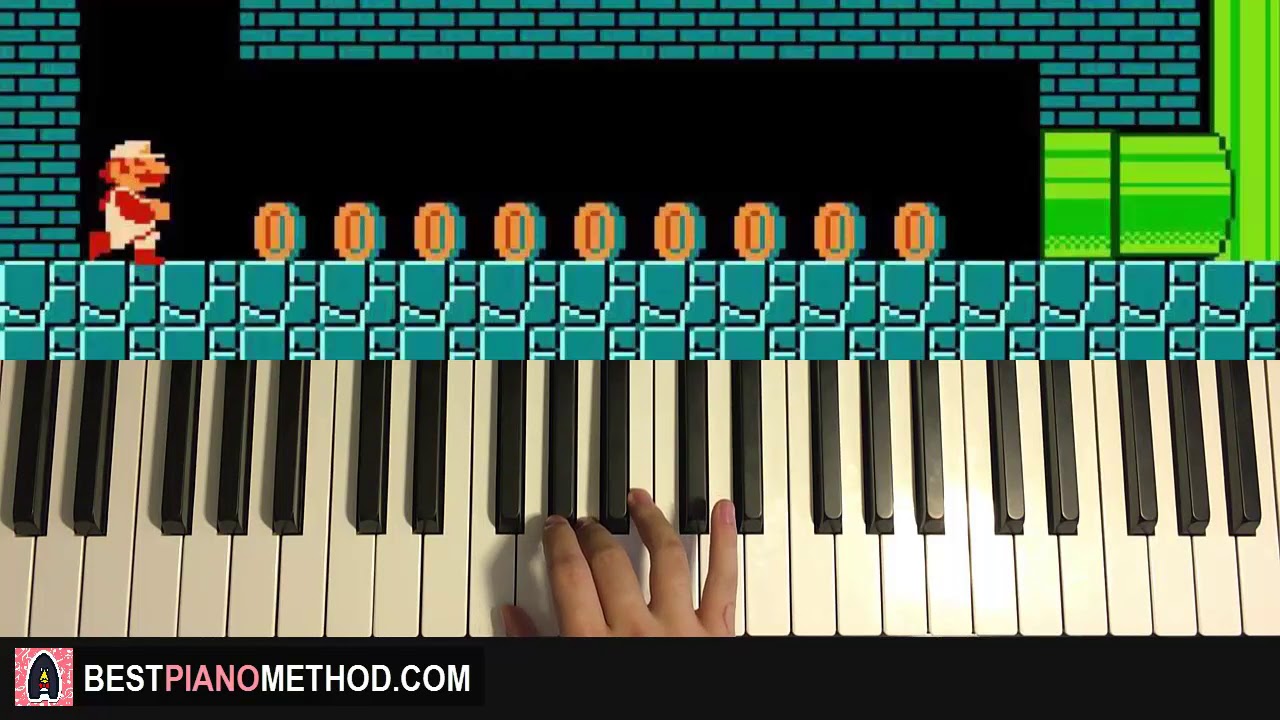 HOW TO PLAY - Super Mario Bros - Underground Theme (Piano Tutorial Lesson)