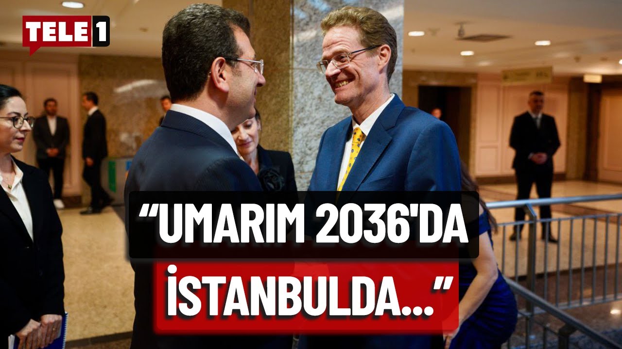 İmamoğlu ve AB Türkiye Delegasyonu Başkanı Nikolaus Meyer arasında samimi sohbet...