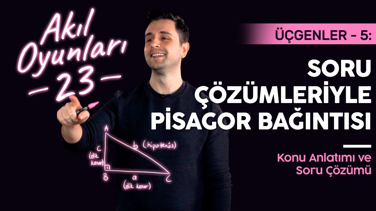 8. Sınıf Pisagor Bağıntısı | Matematik Üçgenler - 5 | #LGS2022 | Lightboard ile Ders #23