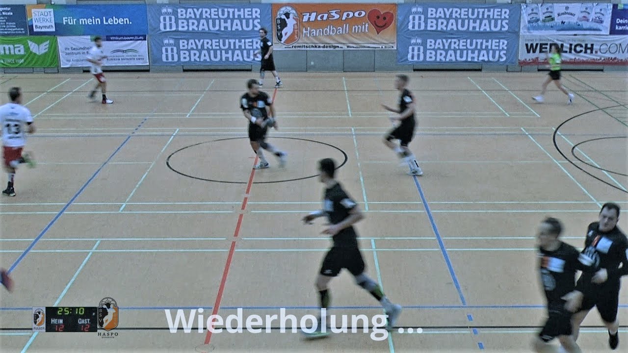 Handballregeln: Anpfiff eines Anwurfes …