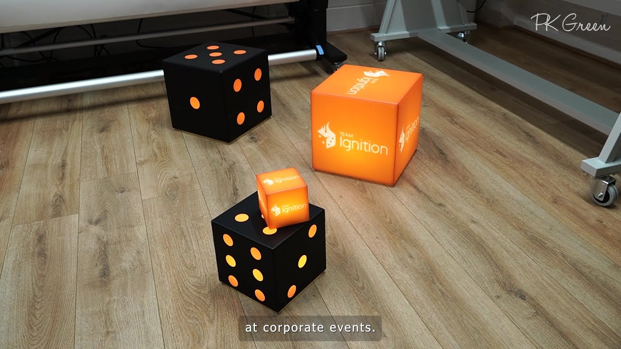 Custom Light Boxes & Centerpieces for Corporate Event Decor by PK Green