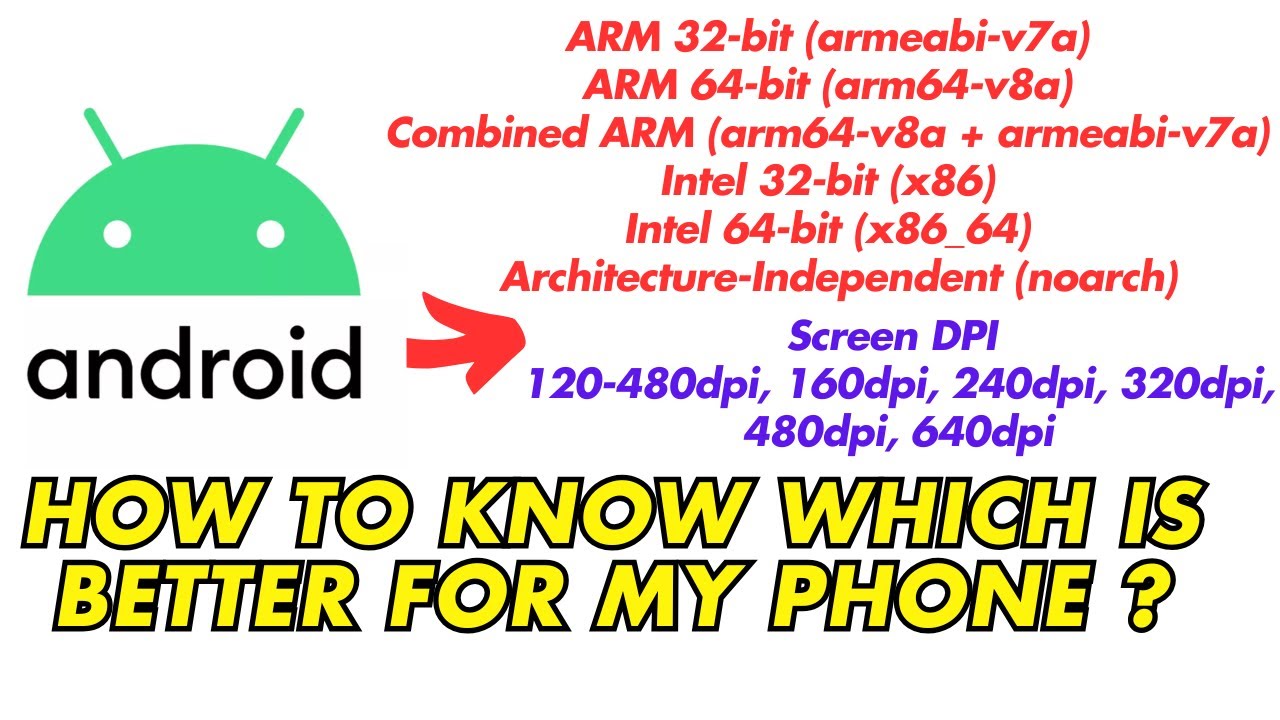 How to identify your CPU Architecture armeabi-v7a, arm64-v8a, x86, or X86_64