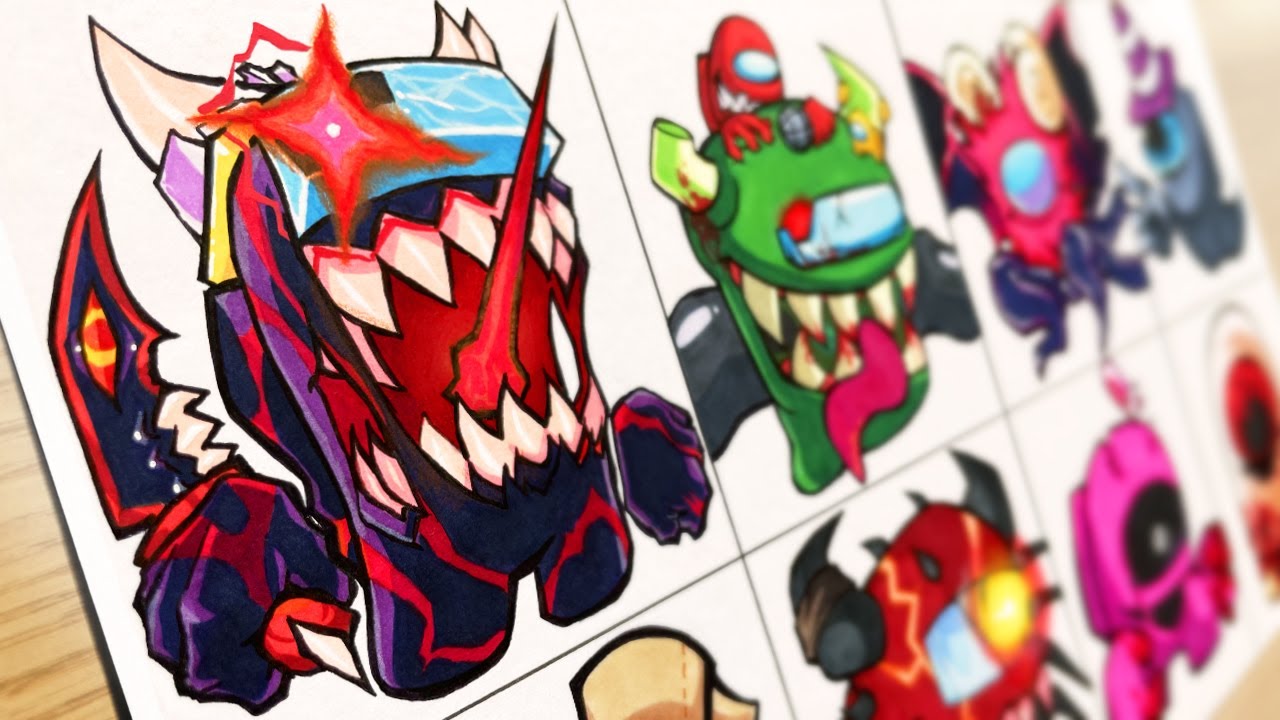 [Drawing FNF] Imposter Parasite-IMPOSTOR V4 (Extras)/AMONG US Triple Trouble