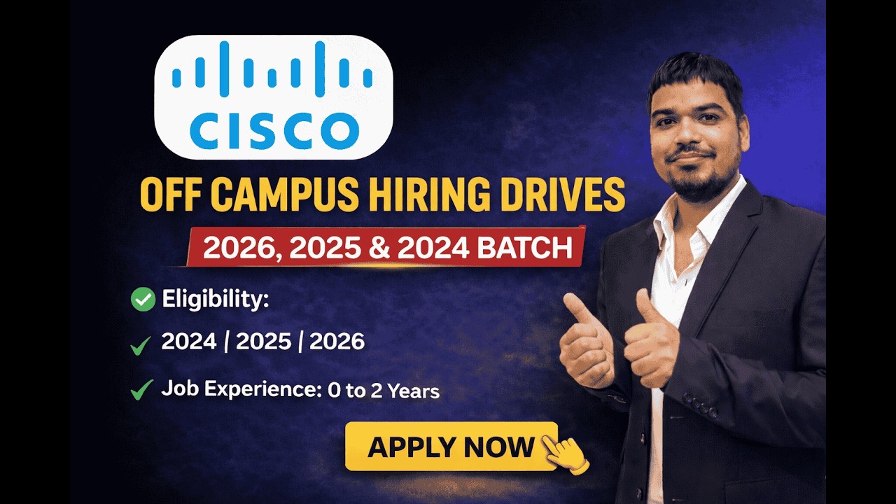 Cisco Off Campus Hiring 2026 🔥 Software Engineer | Freshers Eligible | Apply Now