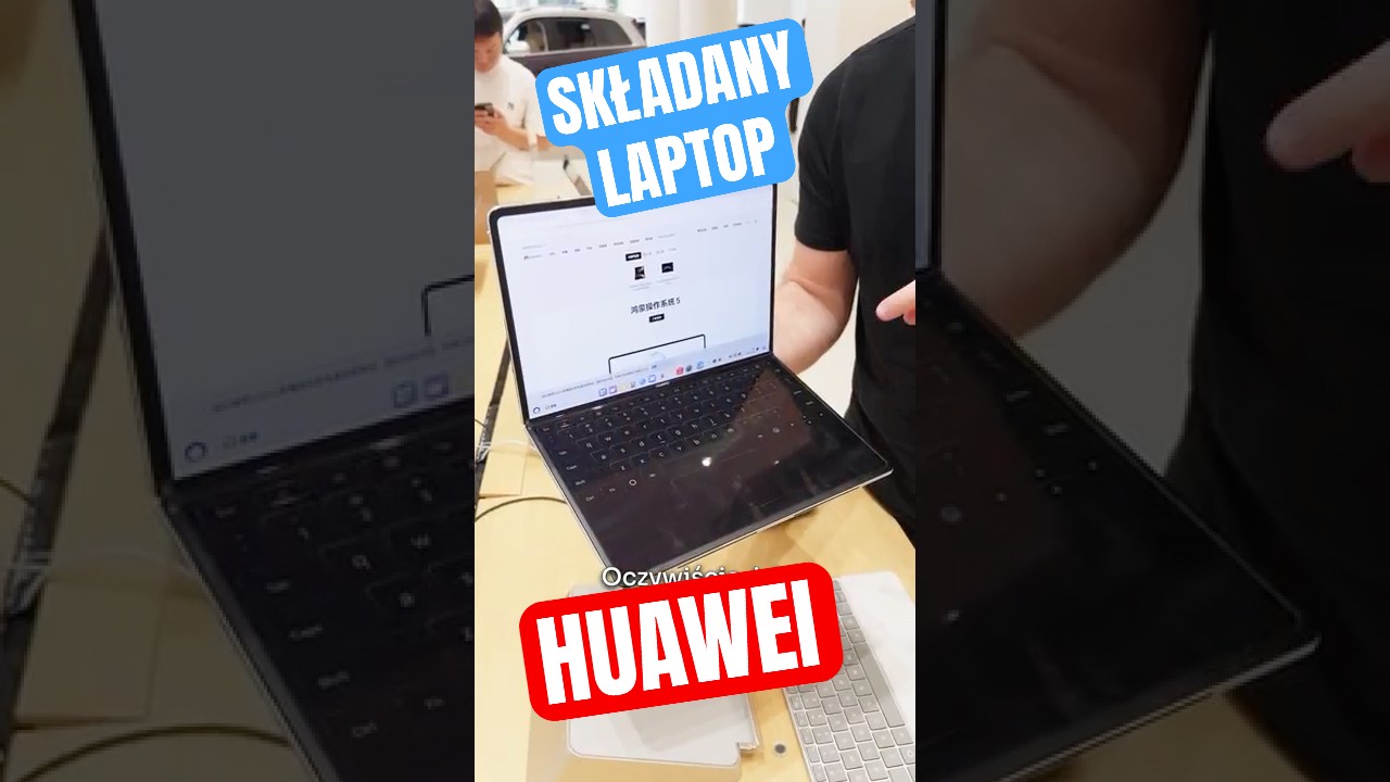 To SKŁADANY LAPTOP od HUAWEI 🫨 Huawei MateBook FOLD #shorts