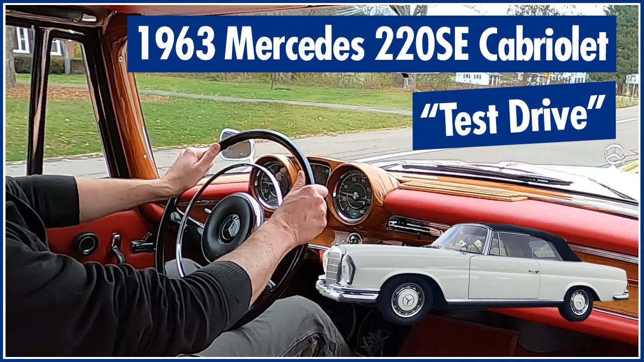 1963 Mercedes W111 220SE Cabriolet - 4 Speed Manual - Test Drive
