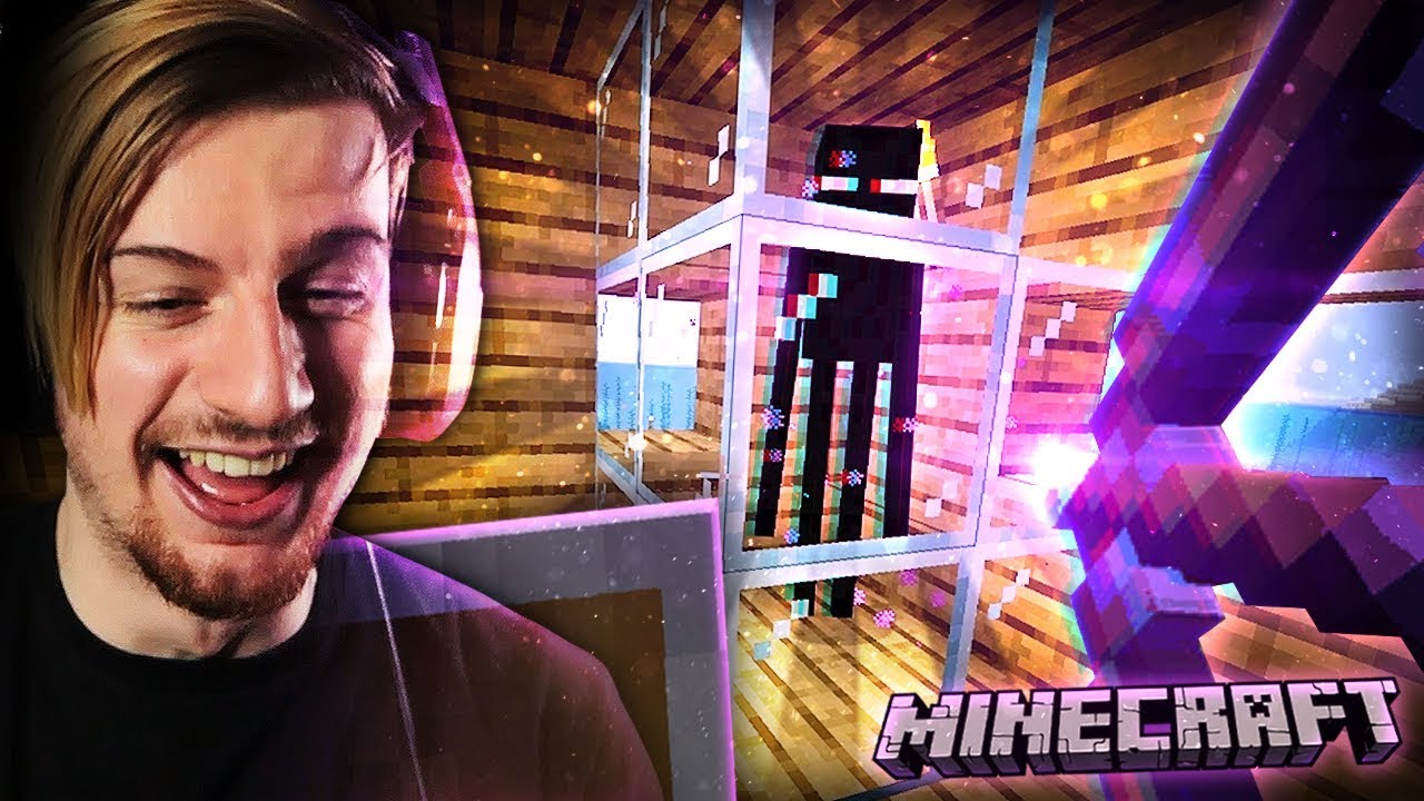 I TRAPPED AN ENDERMAN IN MY HOUSE (+ got the Infinity Bow & Diamond Armor) | Minecraft
