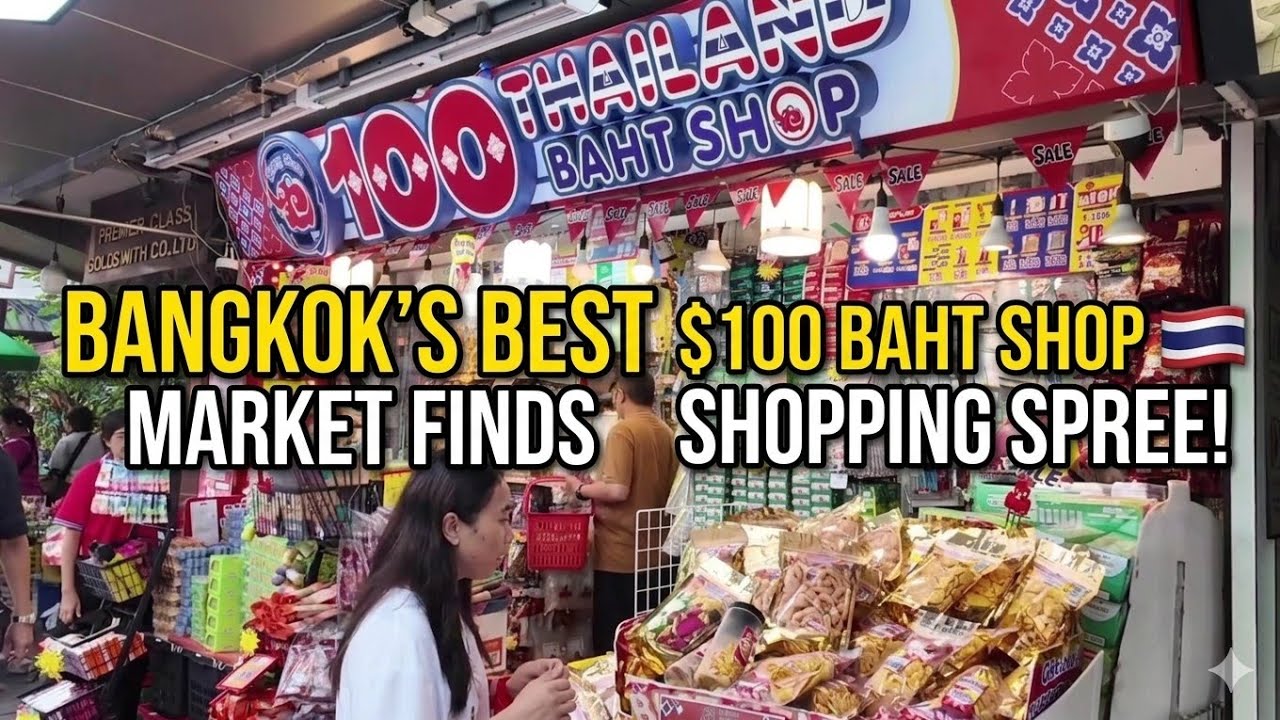 【4K】#travelvlog Visit 100 Baht Shop & Krung Thong Plaza in Bangkok! | Stella Chen