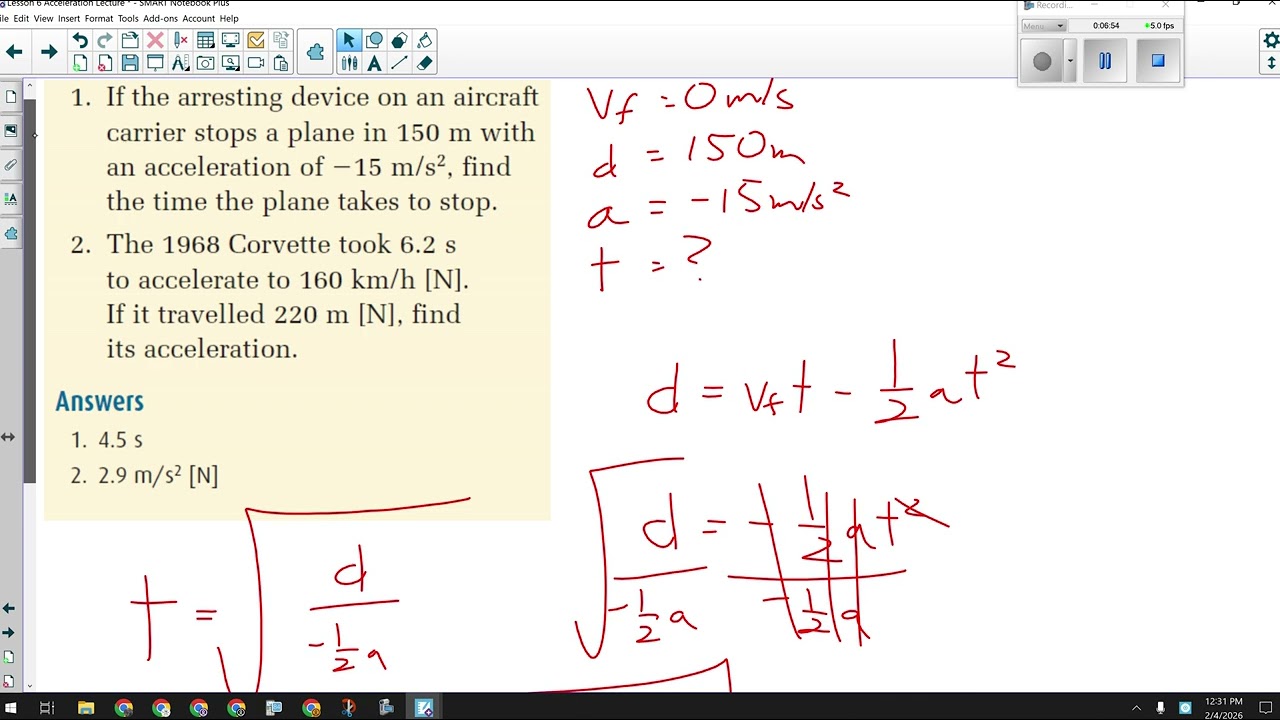 Physics 20 Unit 1 Lesson 6 Acceleration and Velocity Time Graphs