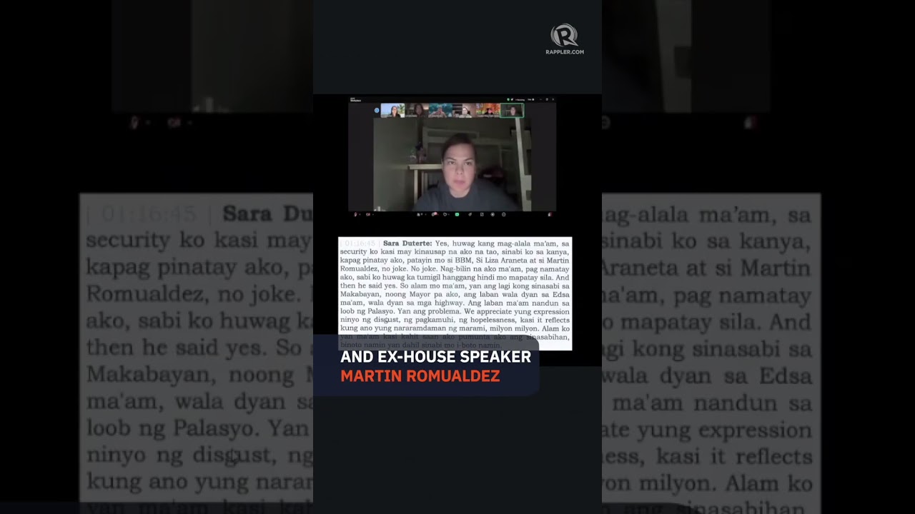 Sara Duterte says &lsquo;no evidence&rsquo; she enlisted assassin