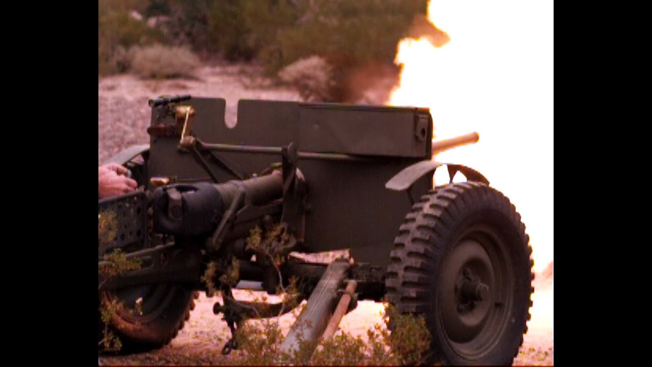 US M3 37mm Anti-Tank Gun (including slow motion!)