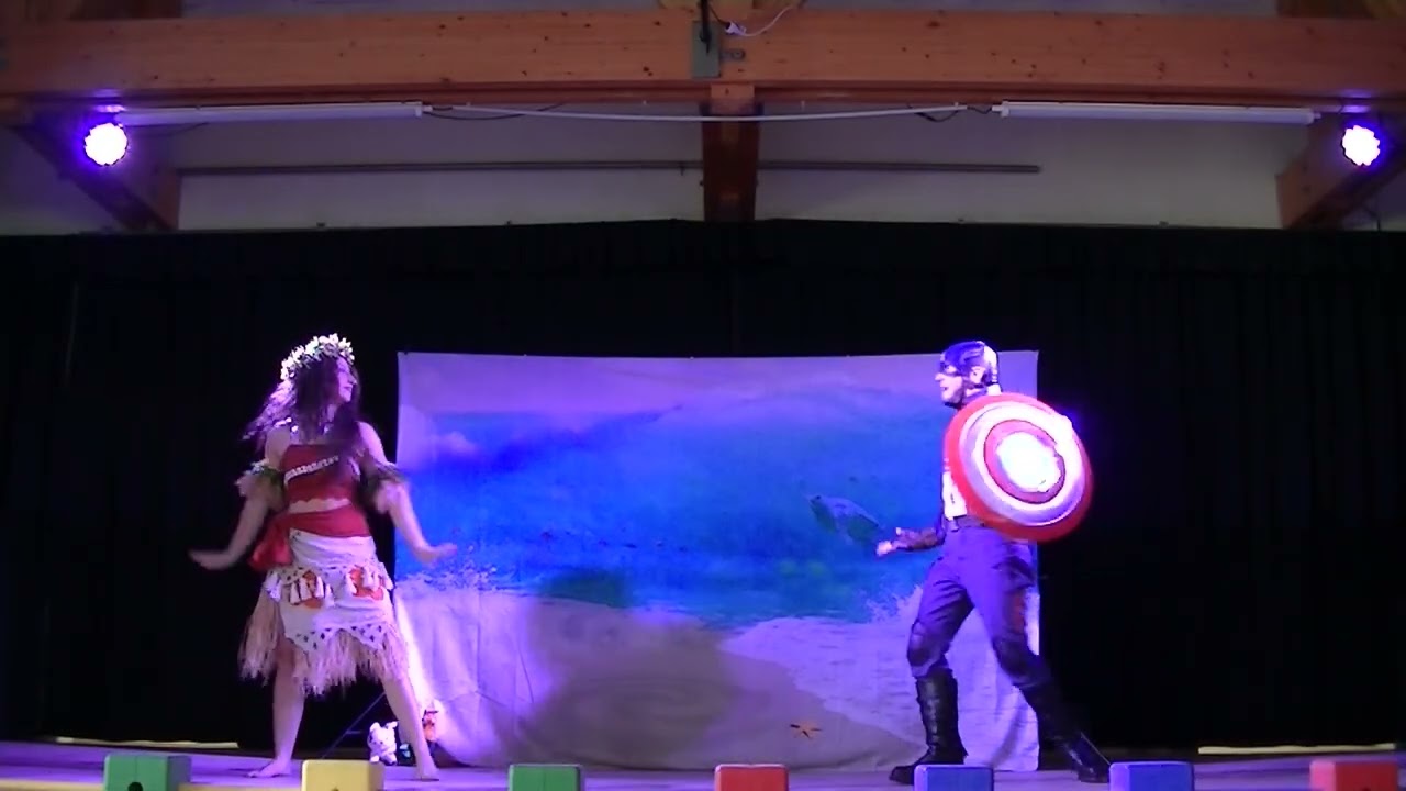 Vaiana et Captain America le 28 06 2025 à Ecourt-Saint-Quentin